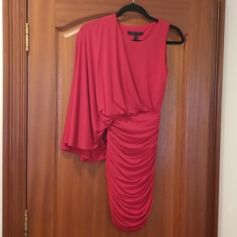 BCBGMaxazria bodycon ruched skirt mini sleeveless dress, size XXS